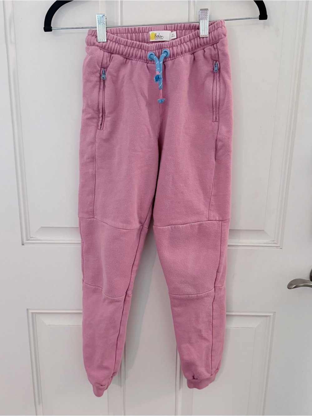 Boden Warrior Knees Sweatpants Girls 9Y | Pink Cotton
